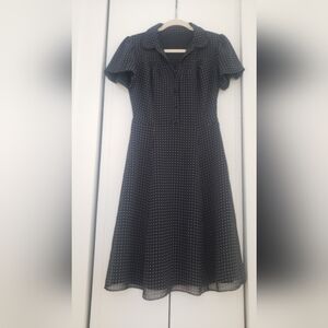 green emerald velvet dress Calvin Klein Lace-Up V-Neck Zipper Sleeve Dress Black Gold Detailing S main image 1